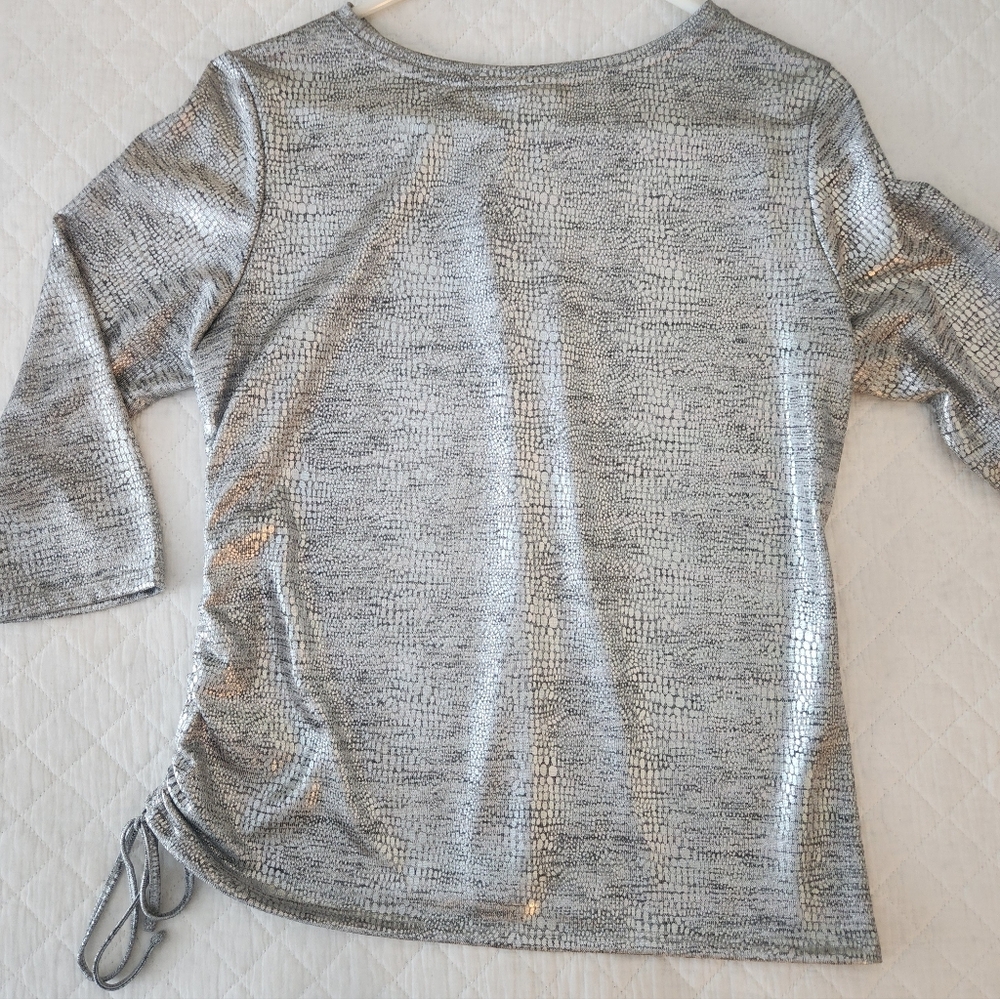 Ruby Rd. Elegant Silver Women's Top - image 3